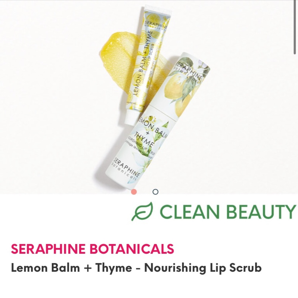 NWT SERAPHINE Lemon Balm + Thyme Nourishing Lip Scrub